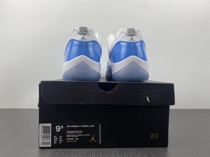Air Jordan 11 Retro Low "Carolina 2017 Release" mens 528895-106