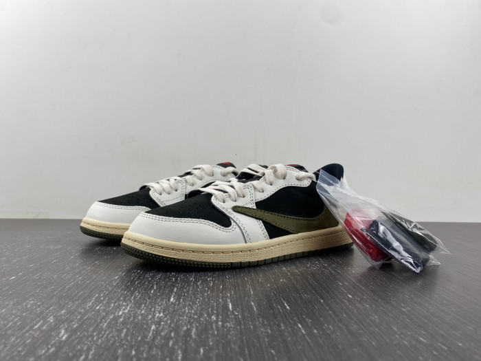 KIDS TRAVIS SCOTT X AIR JORDAN 1 LOW OG PS ''OLIVE'' DZ5909-106