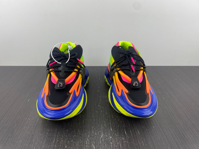 BALMAIN LEATHER UNICORN LOW-TOP SNEAKER