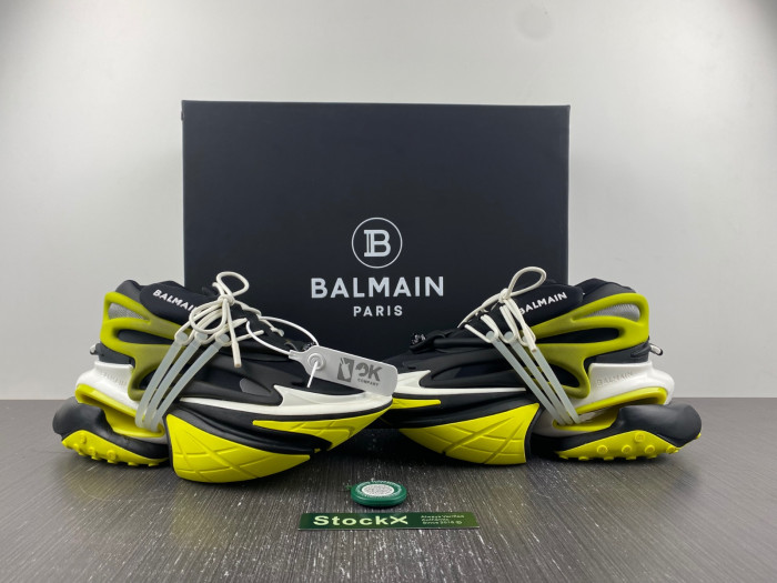 BALMAIN LEATHER UNICORN LOW-TOP SNEAKER