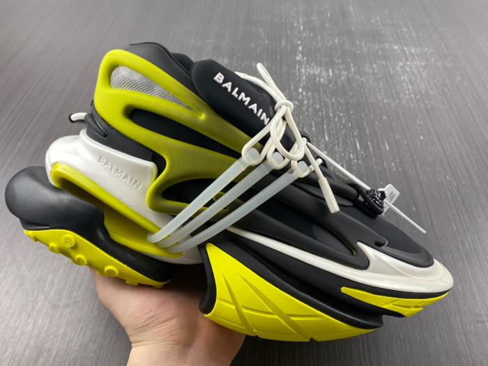 BALMAIN LEATHER UNICORN LOW-TOP SNEAKER