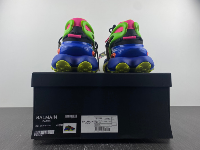 BALMAIN LEATHER UNICORN LOW-TOP SNEAKER