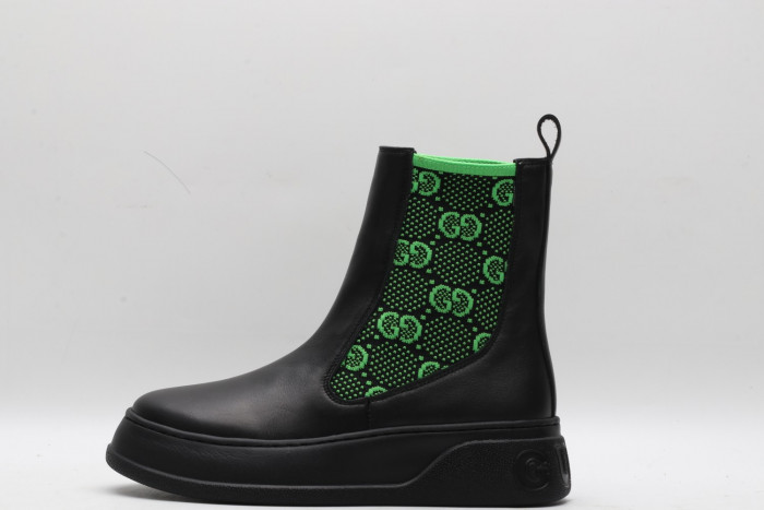GUCC Women''s boot with GG jersey