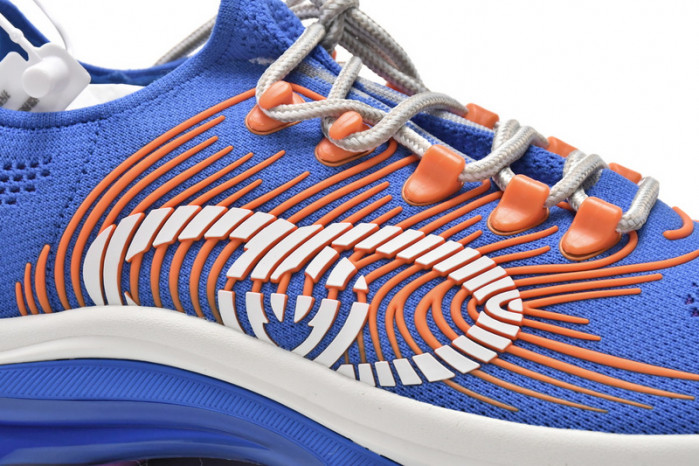 Gucc Run Sneakers White Blue Orange