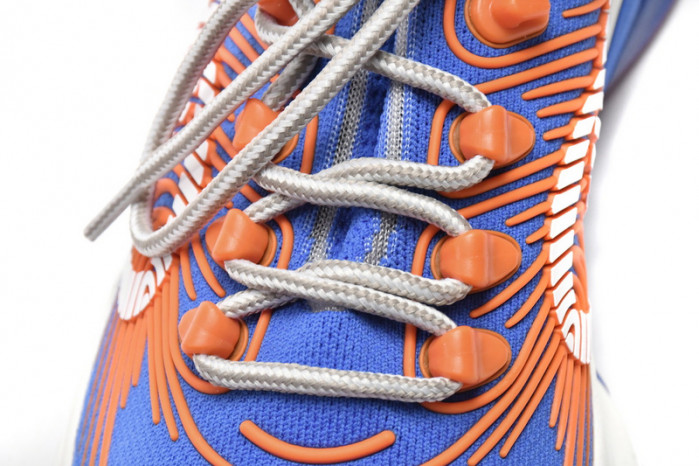Gucc Run Sneakers White Blue Orange