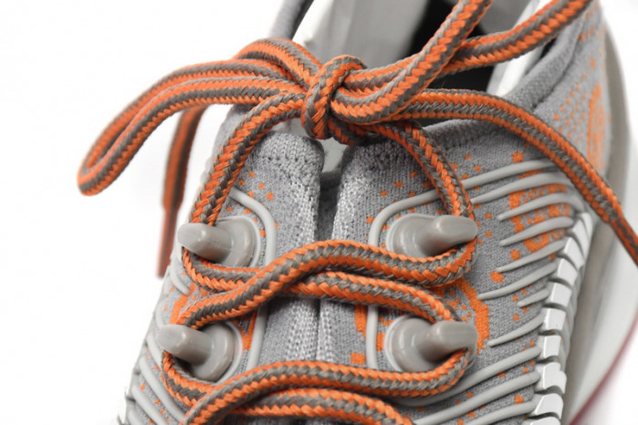 Gucc Run Sneakers Grey Red