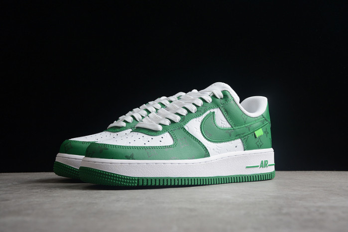 l**is V*t*n nike air force 1 low by virgil abloh white green ms 0232
