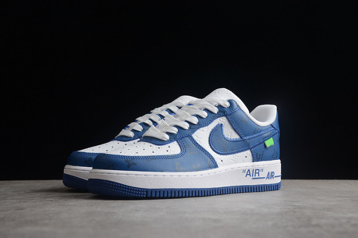 l**is V*t*n nike air force 1 low by virgil abloh white royal