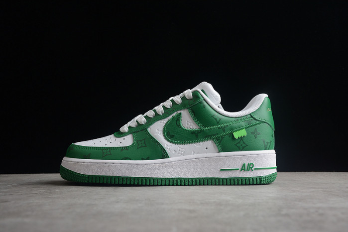 l**is V*t*n nike air force 1 low by virgil abloh white green ms 0232