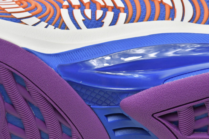 Gucc Run Sneakers White Blue Orange