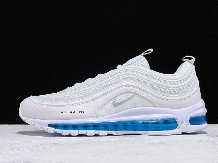 MSCHF X INRI X NIKE AIR MAX 97 ''JESUS SHOES'' CUSTOM WHITE BLUE 921826-101JSUS
