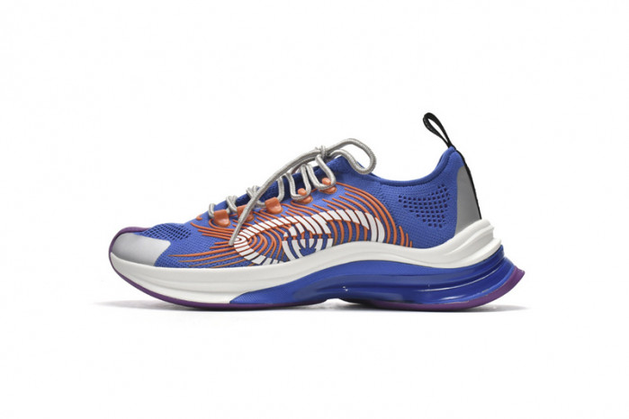 Gucc Run Sneakers White Blue Orange