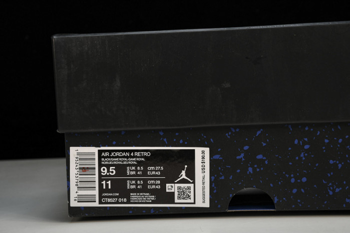 Jordan 4 Retro Black Game Royal CT8527-018