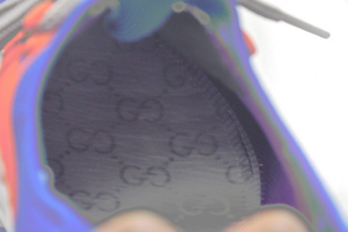 Gucc Run Sneakers White Blue Orange