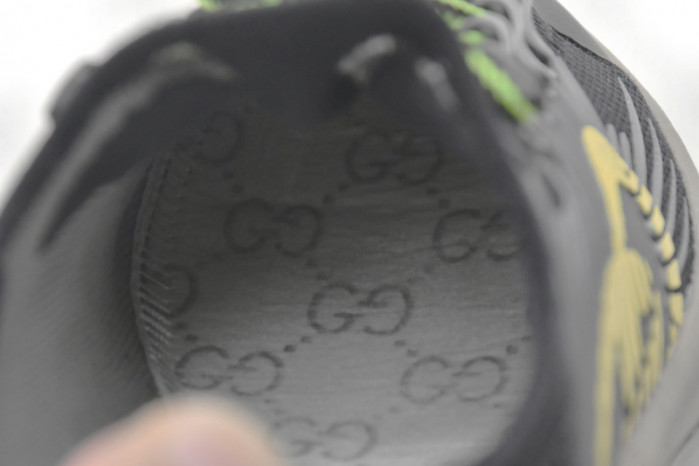 Gucc Run Sneakers Black Yellow