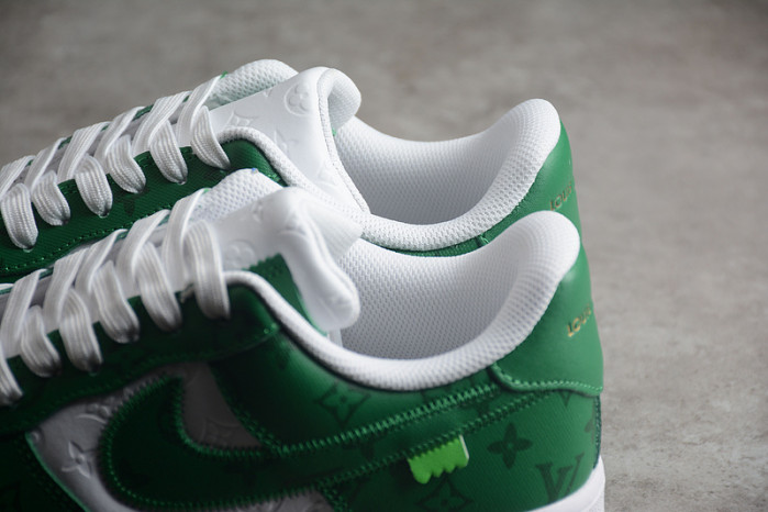 l**is V*t*n nike air force 1 low by virgil abloh white green ms 0232