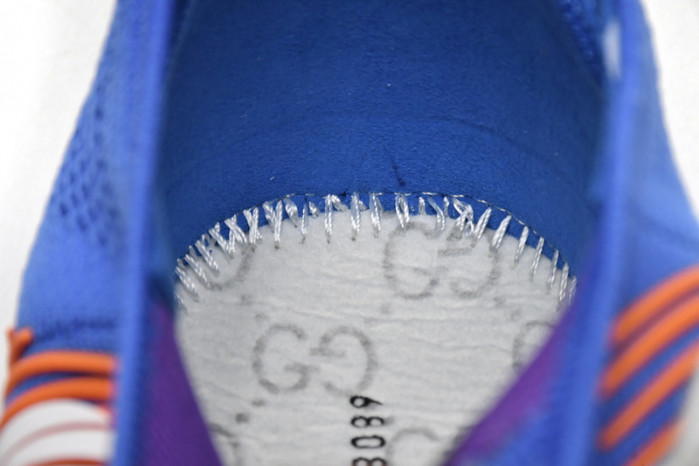 Gucc Run Sneakers White Blue Orange
