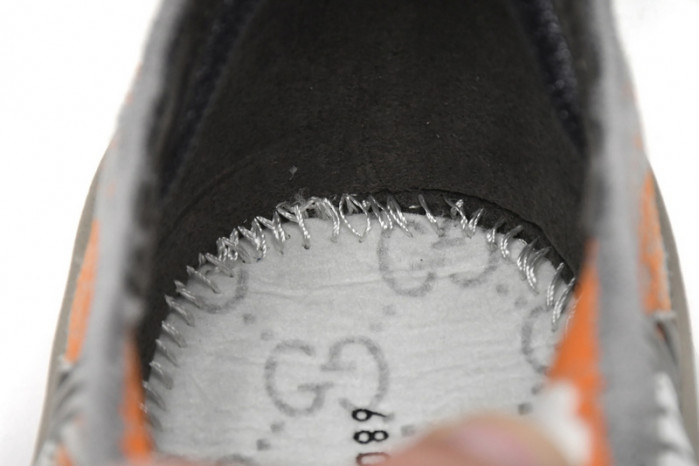 Gucc Run Sneakers Grey Red