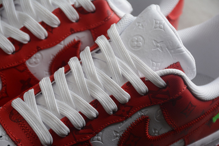 l**is V*t*n nike air force 1 low by virgil abloh white red ld 0232