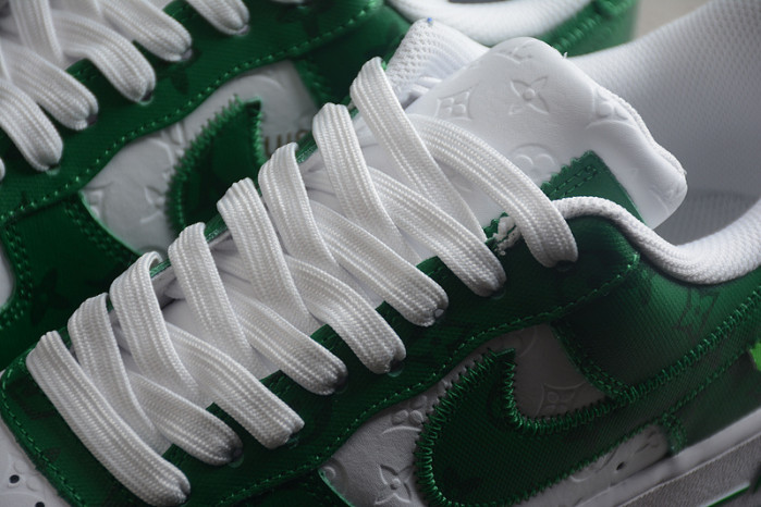 l**is V*t*n nike air force 1 low by virgil abloh white green ms 0232