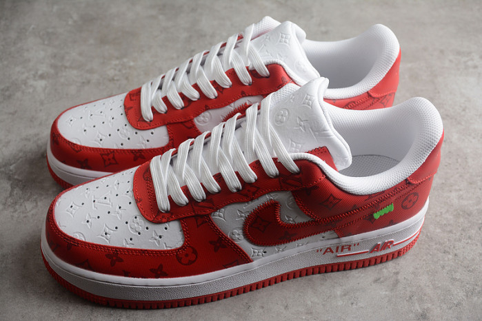 l**is V*t*n nike air force 1 low by virgil abloh white red ld 0232