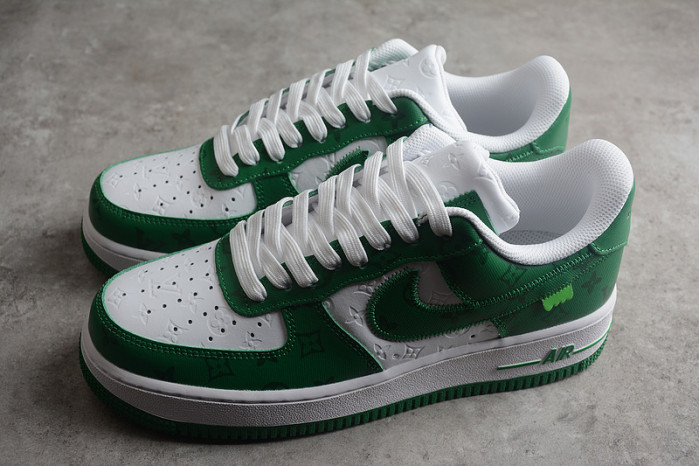 l**is V*t*n nike air force 1 low by virgil abloh white green ms 0232