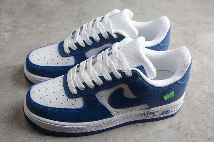 l**is V*t*n nike air force 1 low by virgil abloh white royal