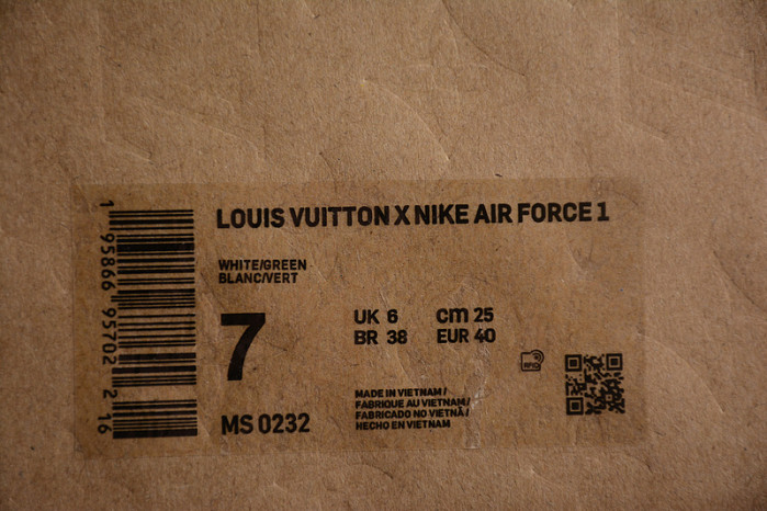 l**is V*t*n nike air force 1 low by virgil abloh white green ms 0232
