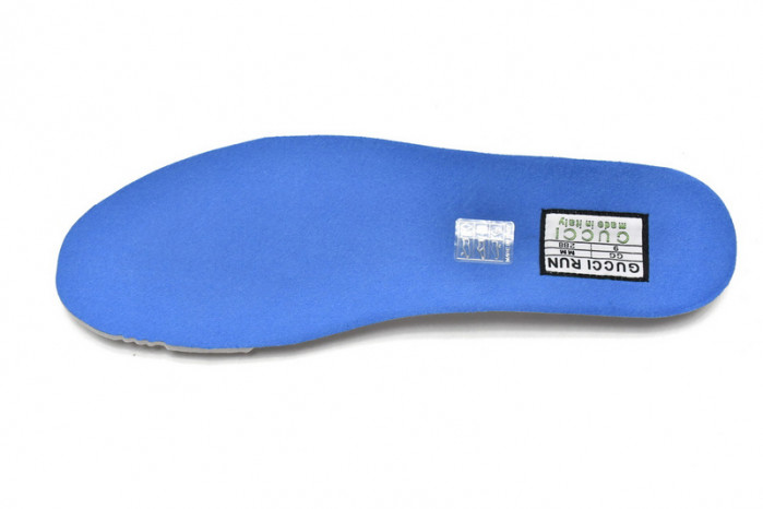 Gucc Run Sneakers White Blue Orange