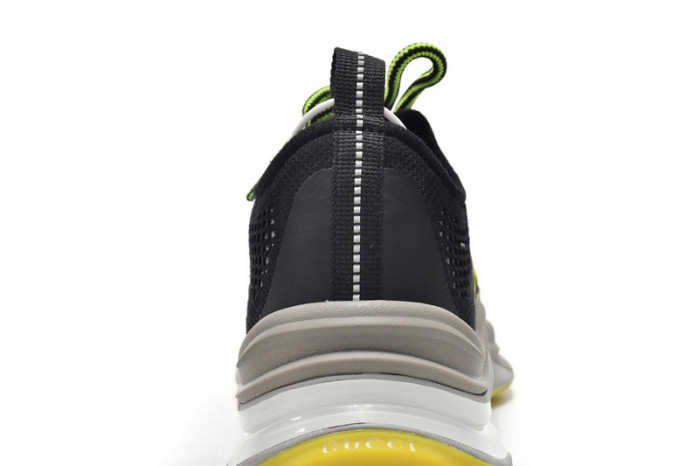 Gucc Run Sneakers Black Yellow