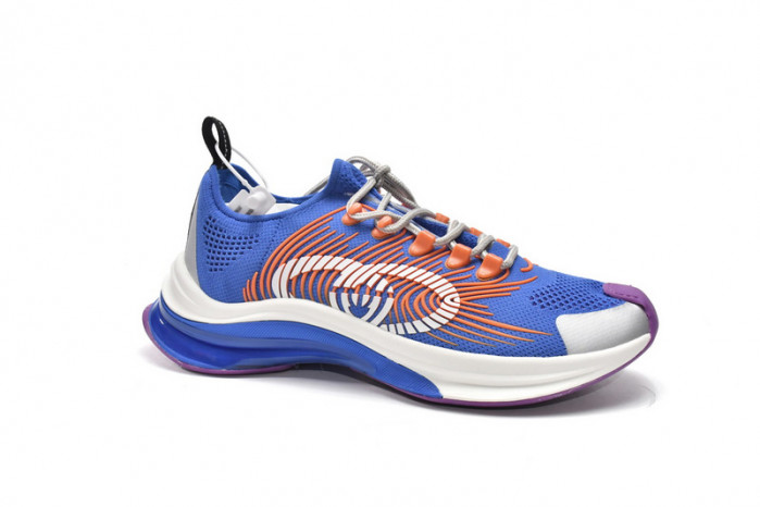 Gucc Run Sneakers White Blue Orange