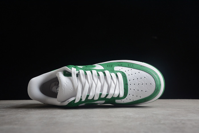 l**is V*t*n nike air force 1 low by virgil abloh white green ms 0232