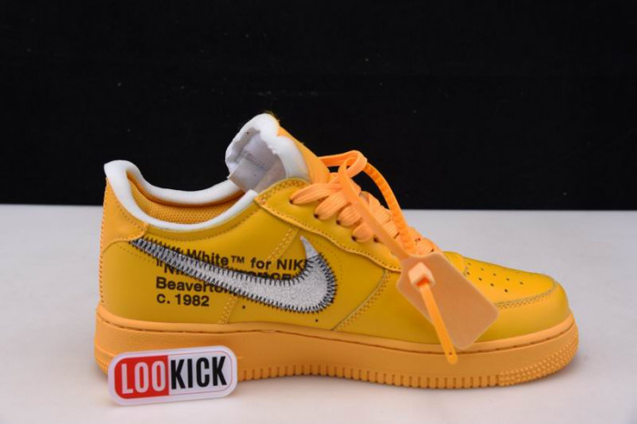 Nike Air Force 1 Low OFF-WHITE University Gold Metallic Silver DD1876-700