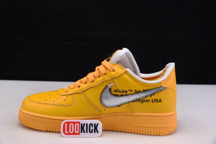 Nike Air Force 1 Low OFF-WHITE University Gold Metallic Silver DD1876-700