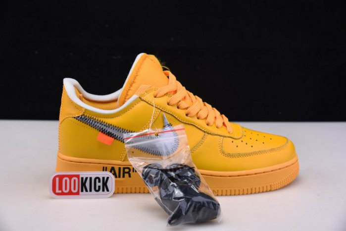 Nike Air Force 1 Low OFF-WHITE University Gold Metallic Silver DD1876-700
