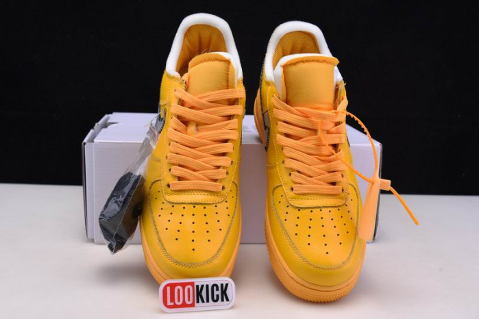 Nike Air Force 1 Low OFF-WHITE University Gold Metallic Silver DD1876-700