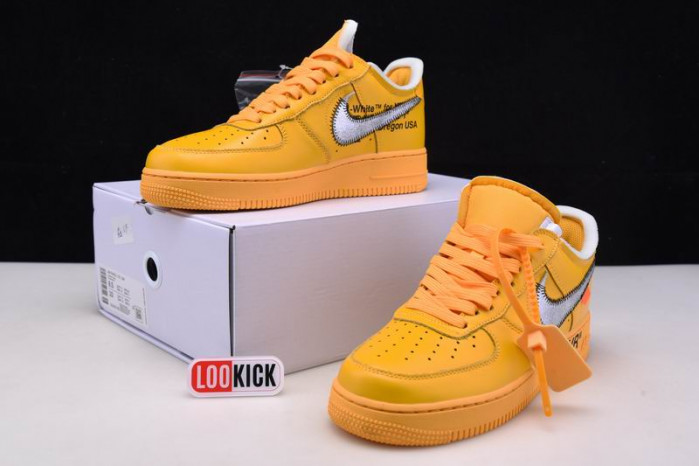 Nike Air Force 1 Low OFF-WHITE University Gold Metallic Silver DD1876-700