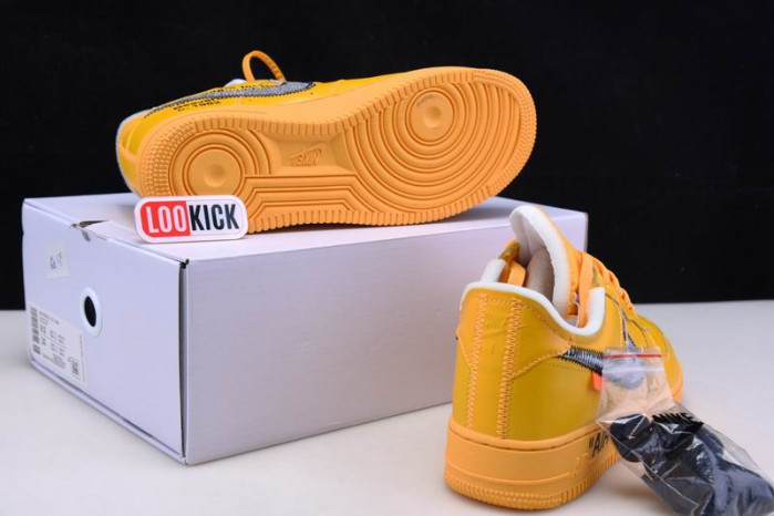 Nike Air Force 1 Low OFF-WHITE University Gold Metallic Silver DD1876-700