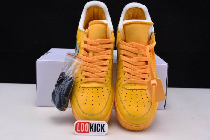 Nike Air Force 1 Low OFF-WHITE University Gold Metallic Silver DD1876-700