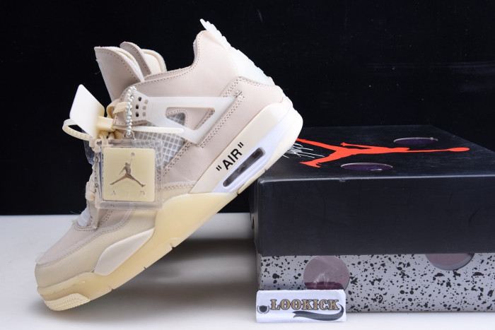 Off-White x Air Jordan 4 “Sail” CV9388-100