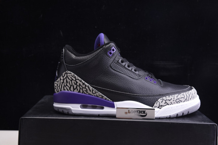 Air Jordan 3 Retro Black Court Purple CT8532-050