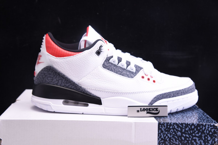 AIR JORDAN 3 RETRO "WHITE FIRE RED" CZ6431-100