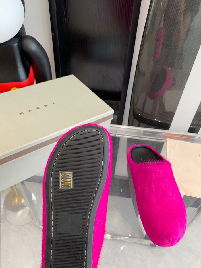 MARNI LONG HAIRCALFSKIN FUSSBETT SABOT