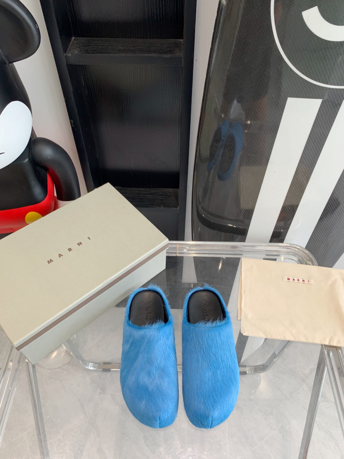 MARNI LONG HAIRCALFSKIN FUSSBETT SABOT