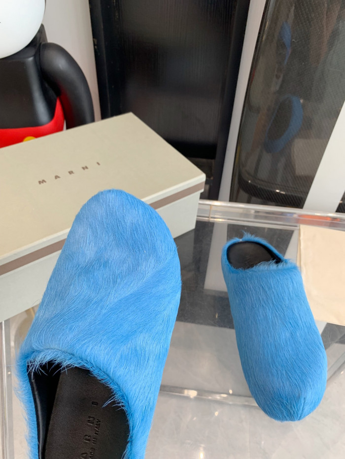 MARNI LONG HAIRCALFSKIN FUSSBETT SABOT