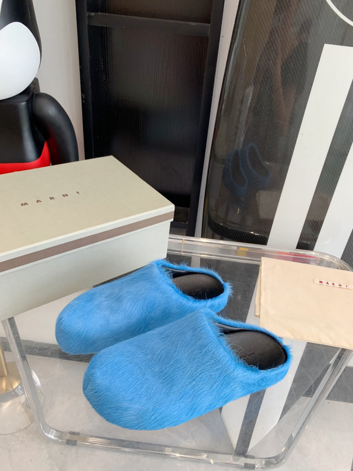 MARNI LONG HAIRCALFSKIN FUSSBETT SABOT