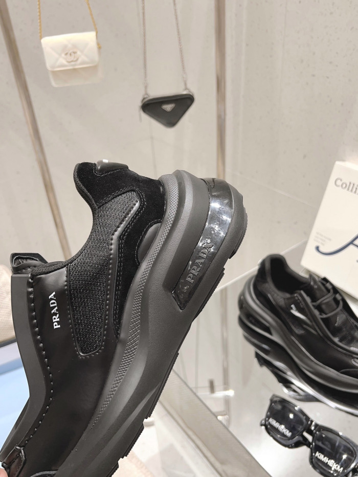Pra*a brushed leather sneaker