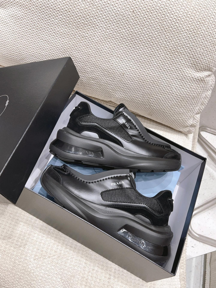 Pra*a brushed leather sneaker