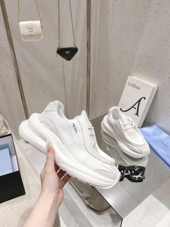 Pra*a brushed leather sneaker