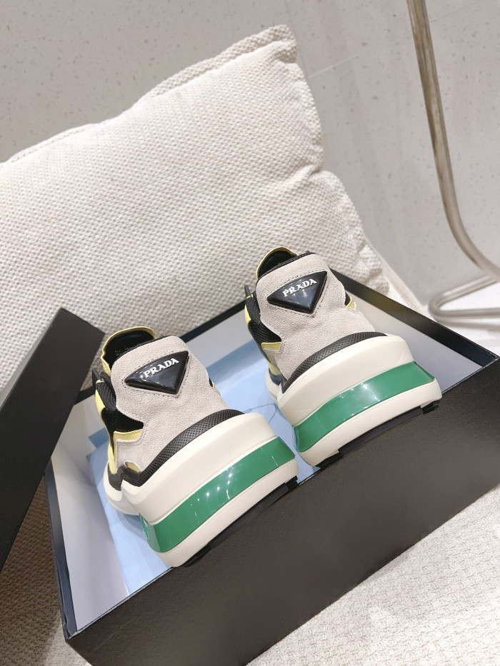 Pra*a brushed leather sneaker